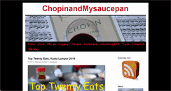 Desktop Screenshot of chopinandmysaucepan.com